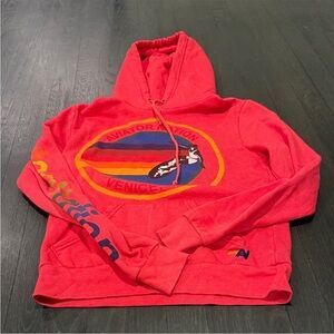 Aviator Nation Red Hoodie with Multicolor Graphic